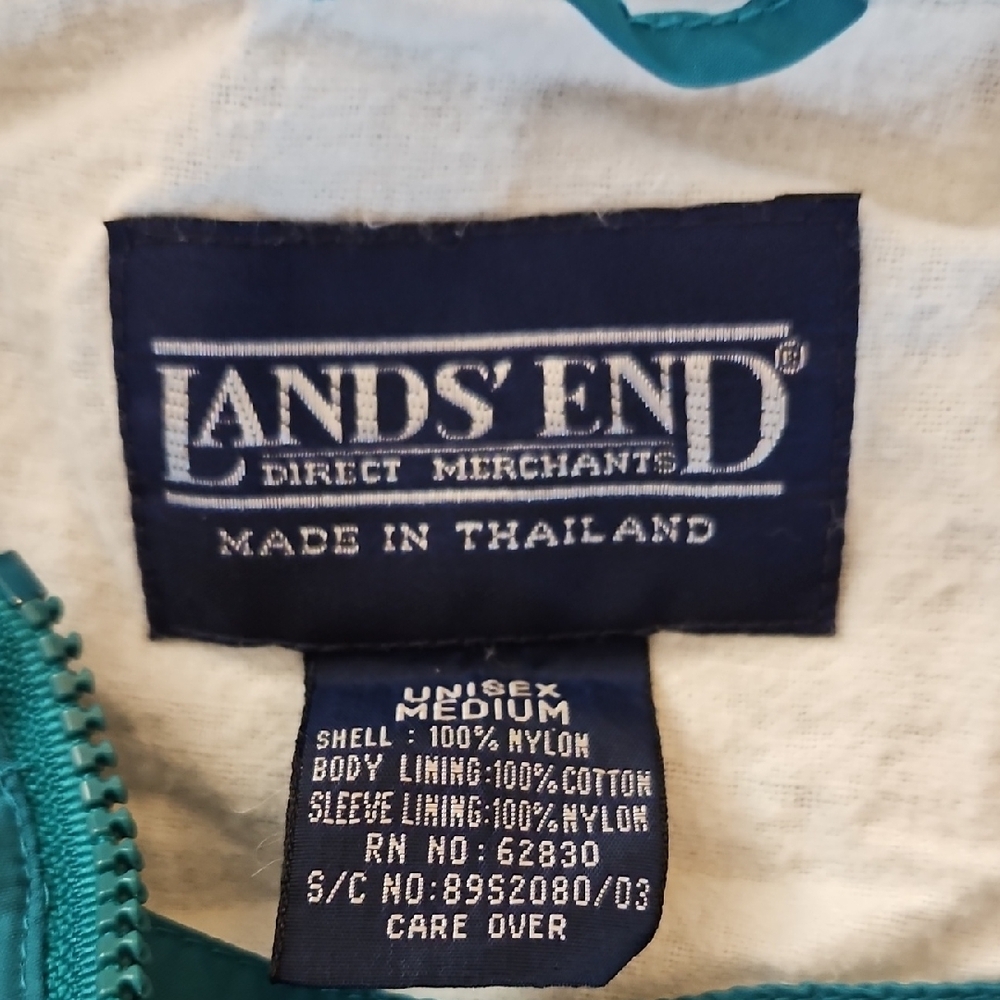 Lands' End Turquoise Packable Jacket - image 3